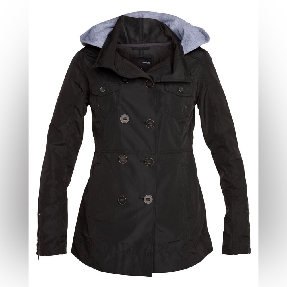 Hurley Winchester Slicker Jacket - Black/Gray - Size XS
